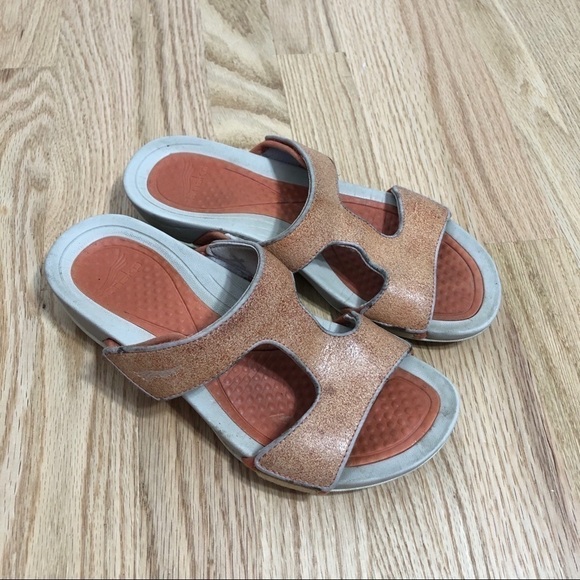Dansko Orange Slip On Sandals Sz 36 Open Toe - Picture 1 of 7